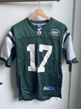 Reebok Dark Green and White New York Jets #17 Football Jersey